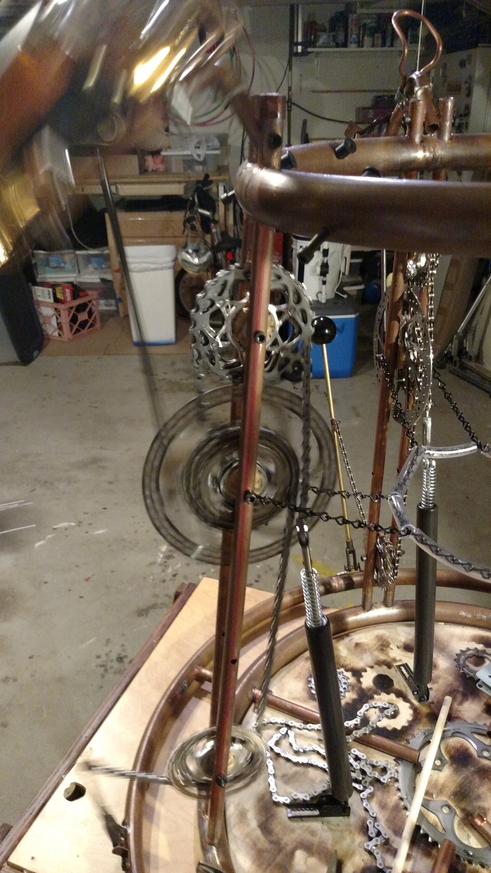 Chains, gears and hand-operated linkages