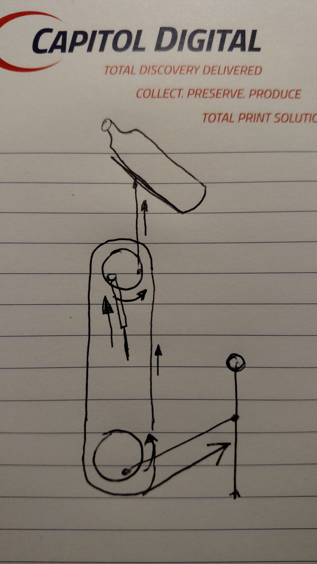 A hand-drawn mechanism study