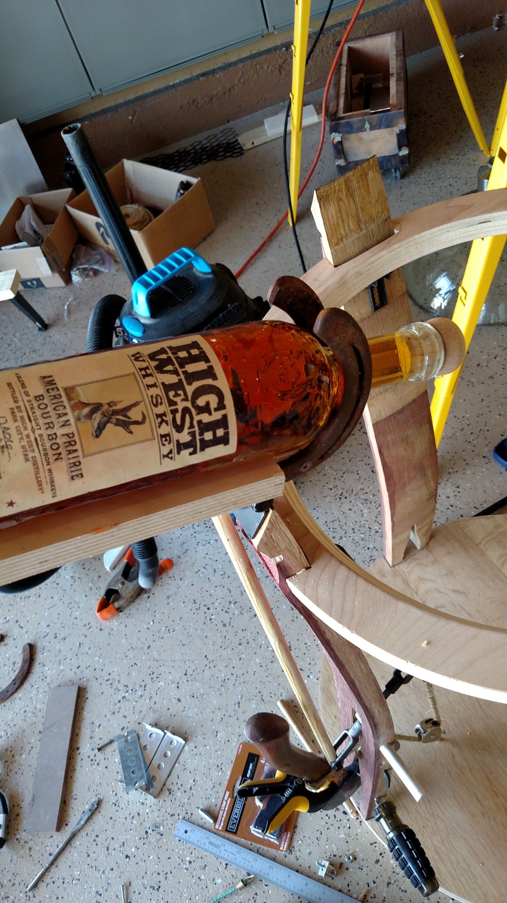 Testing the bottle holder